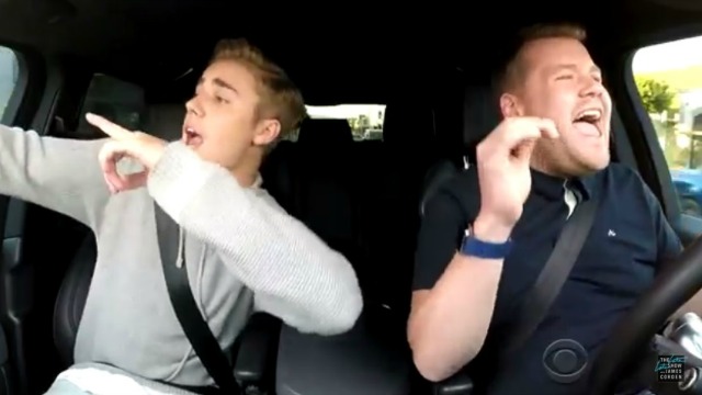 Justin Bieber does Carpool Karaoke on Late Late Show. (video) Justin Bieber does Carpool Karaoke on Late Late Show. (video)
